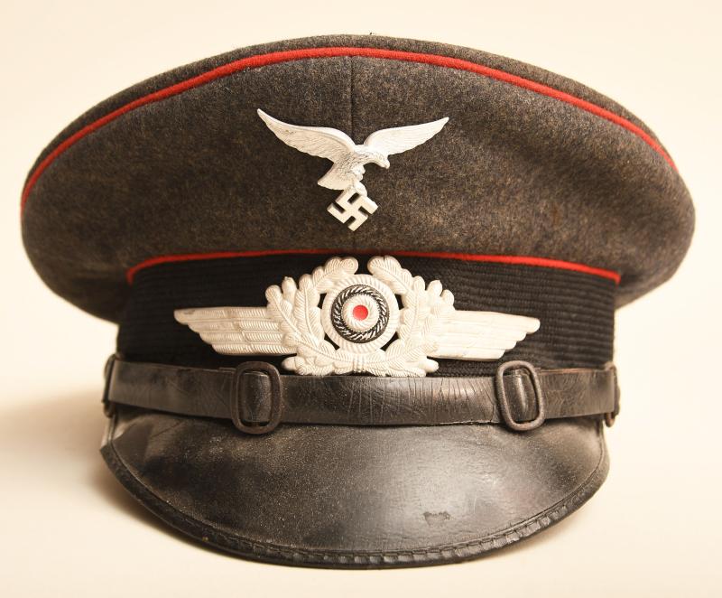 GERMAN WWII LUFTWAFFE NCO/MANS FLAK VISOR CAP.