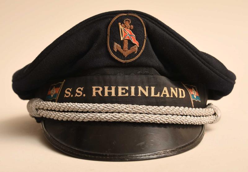 GERMAN WWII DAF RIVER BOAT OFFICIALS VISOR CAP.