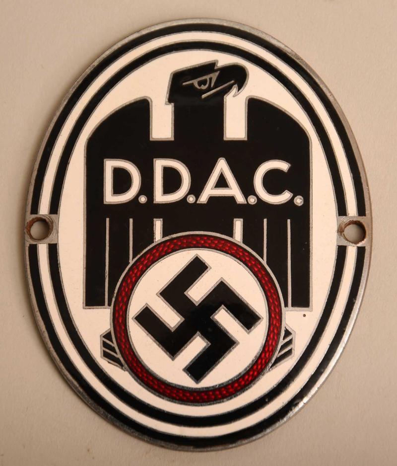 GERMAN WWII DDAC MEMBERSHIP PLAQUE.