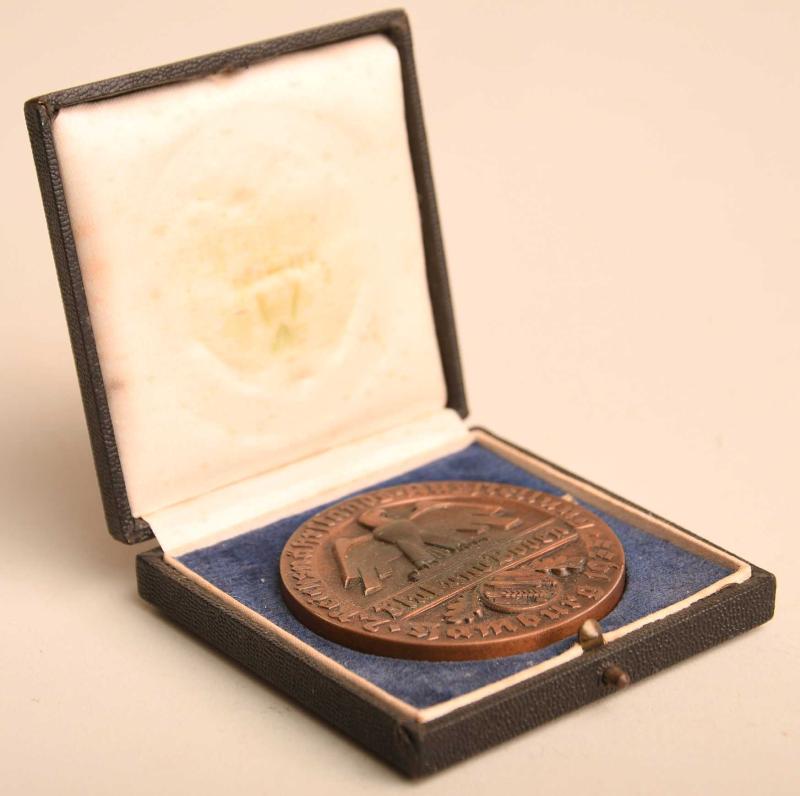 GERMAN WWII BLOOD & SOIL COPPER BRONZE MEDALLION.