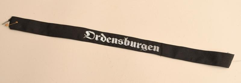 GERMAN WWII ORDENSBURGEN NSDAP POLITICAL SCHOOL CUFF BAND.