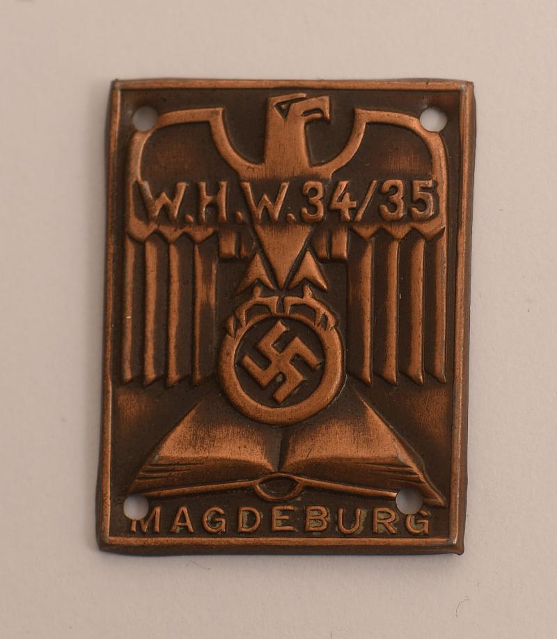 GERMAN WWII WINTER HELP WORK MAGDEBURG TINNY.