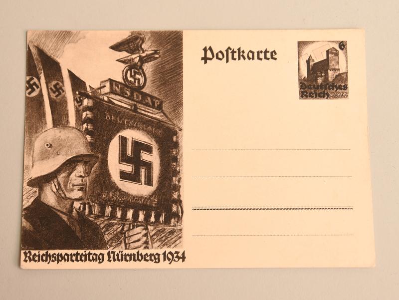 GERMAN WWII 1934 REICH PARTY DAY POSTCARD.