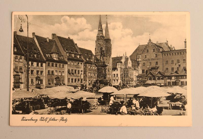 GERMAN WWII NUREMBERG OLD CITY POSTCARD.