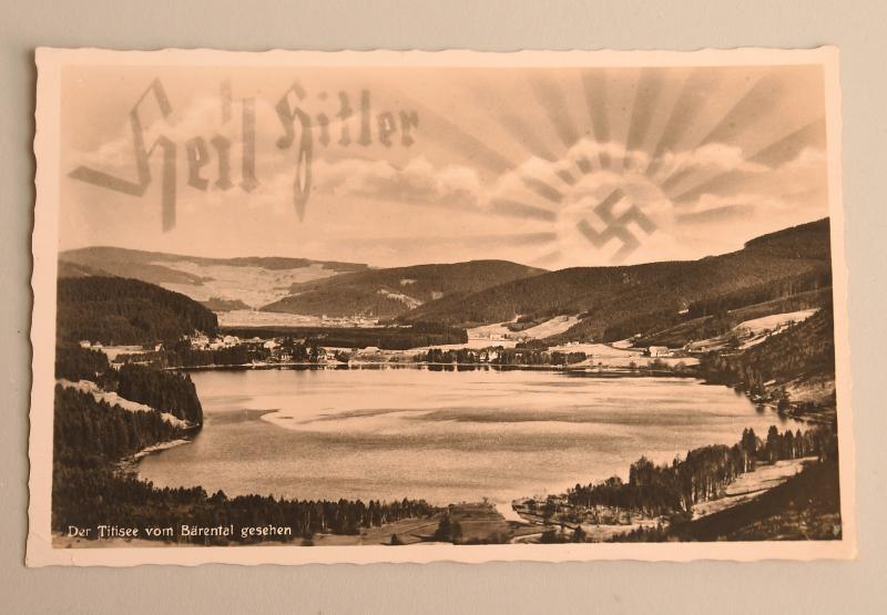 GERMAN WW II  LAKE TITISEE POSTCARD.