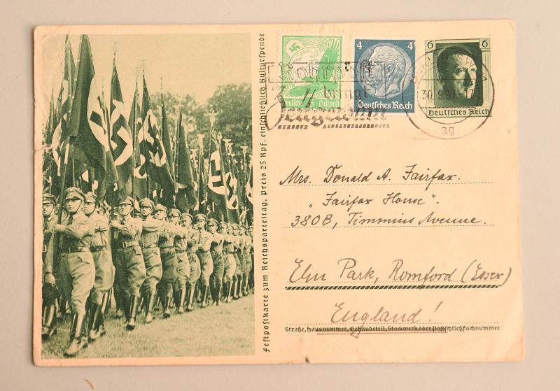 GERMAN WWII MARCHING SA MEN POSTCARD.