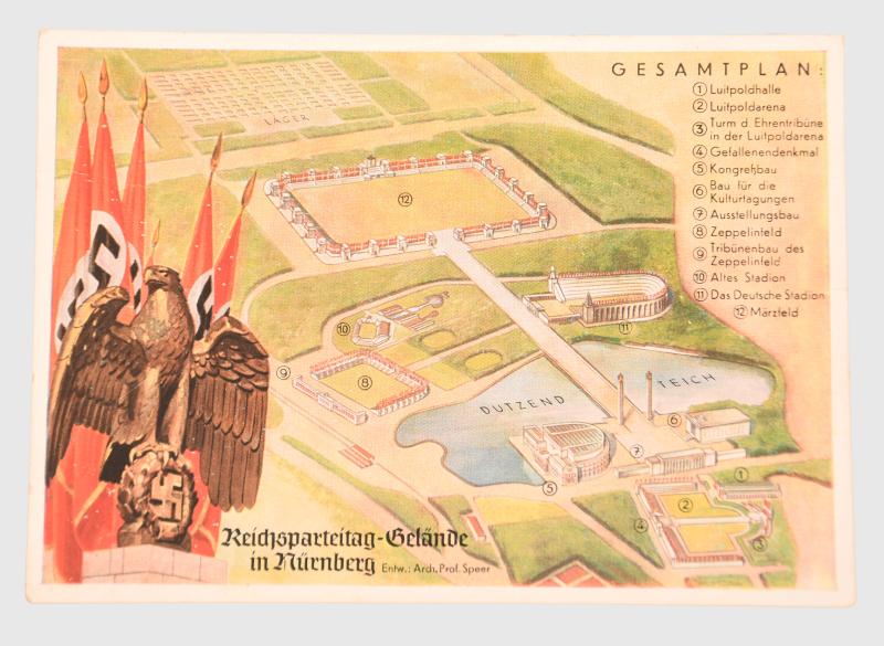 GERMAN WWII 1944 NUREMBERG POSTCARD.