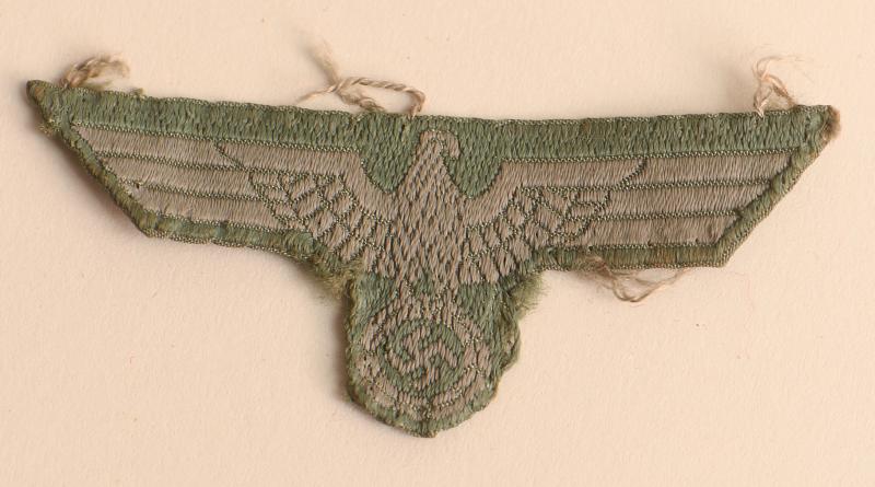 GERMAN WWII ARMY OVERSEAS CAP EAGLE, REMOVED.