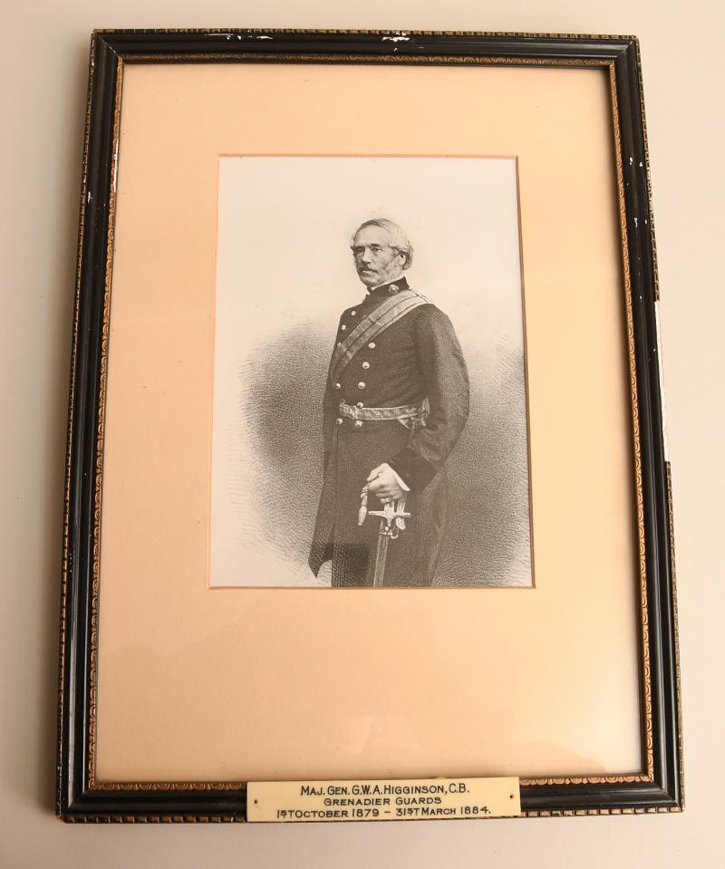 BRITISH VICTORIAN HIGH RANKING OFFICER CHARCOAL DRAWING.
