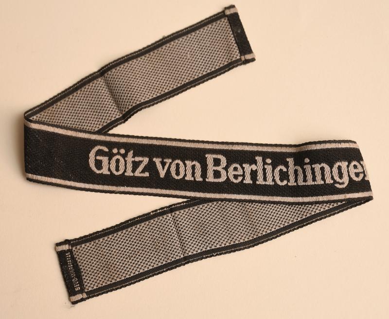 GERMAN WWII WAFFEN SS GOTZ VON BERLICHINGEN CUFF TITLE.