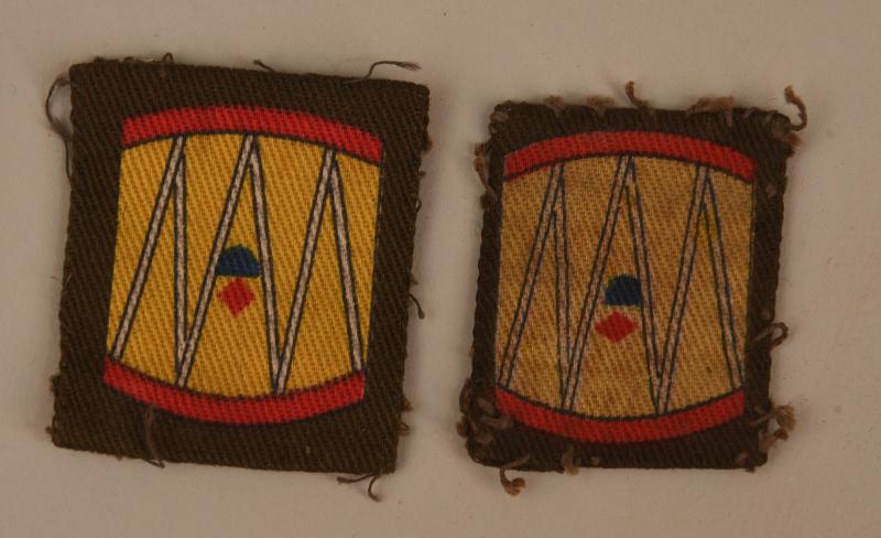 BRITISH WWII 45H INFANTRY DIVISION SHOULDER PATCHES.