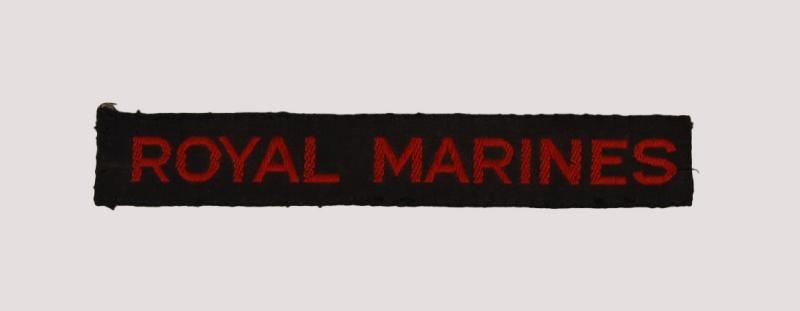 BRITISH WWII PRINTED ROYAL MARINE TITLE.