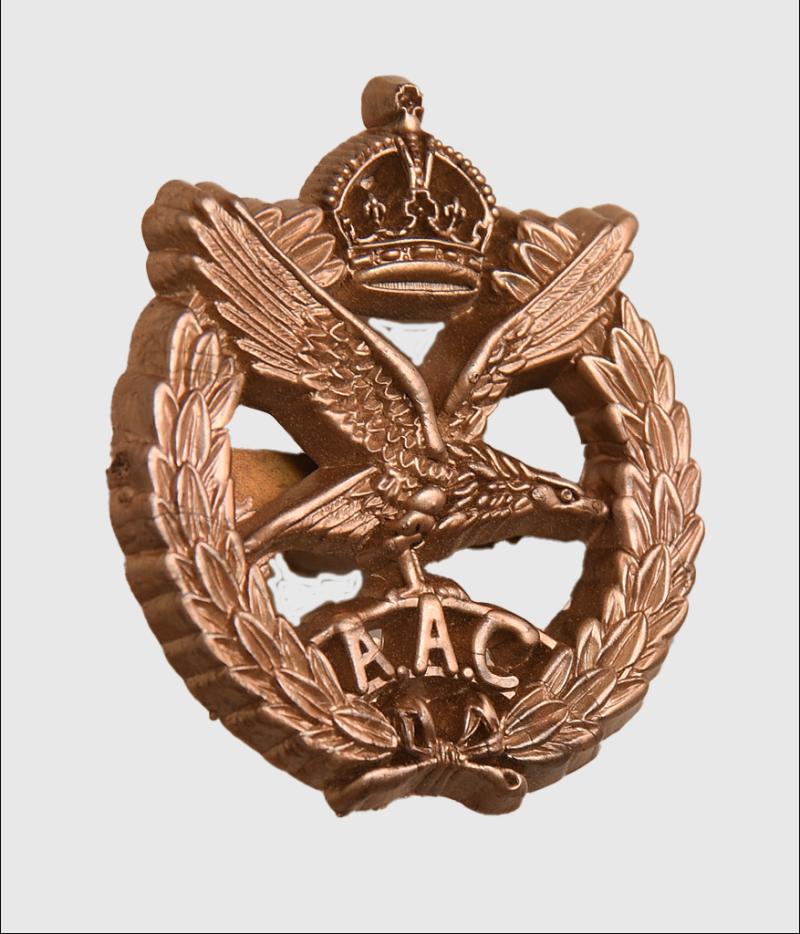 BRITISH WWII ARMY AIR CORPS PLASTIC BADGE.