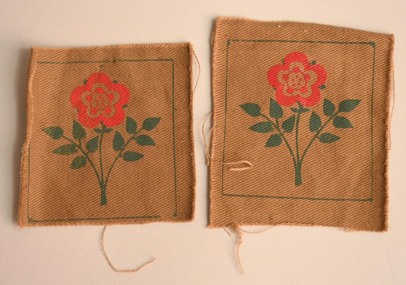 BRITISH WWII 55TH DIVISION SHOULDER PATCHES.