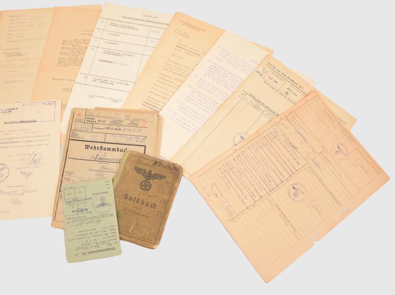 GERMAN WWII INFANTRY REGIMENT LIST DOCUMENT SET.