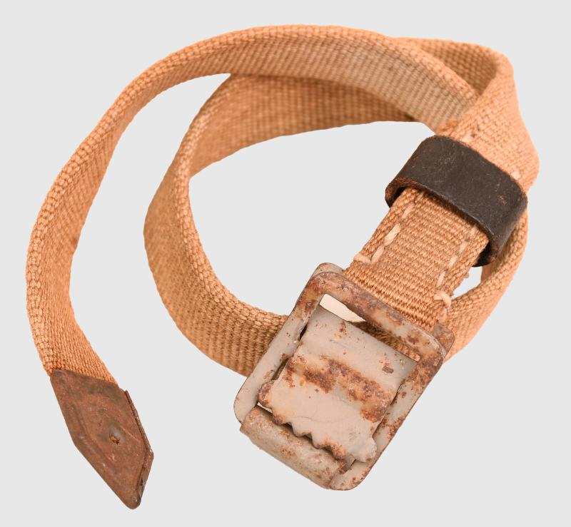 GERMAN WWII TROPICAL WEBBING STRAP WITH LUX FITTING.