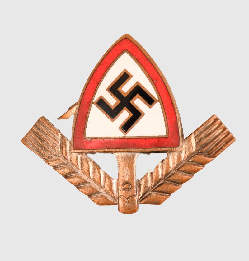 GERMAN WWII RAD OFFICERS CAP BADGE.