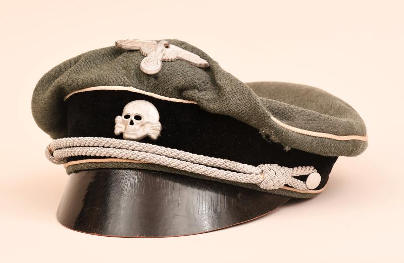 GERMAN WWII WAFFEN SS INFANTRY OFFICERS CRUSHER CAP.