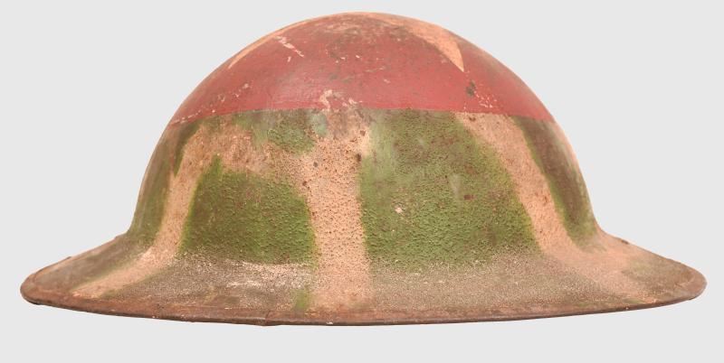 USA WWI PAINTED STEEL HELMET.