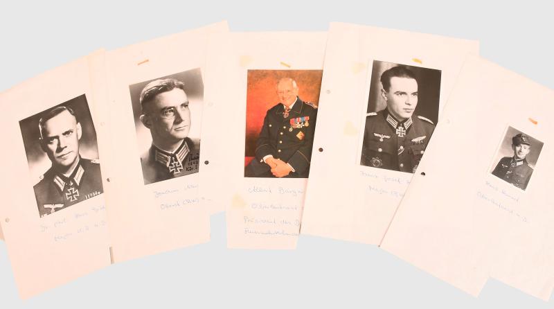 GERMAN WWII KNIGHTS CROSS HOLDERS SIGNATURES.