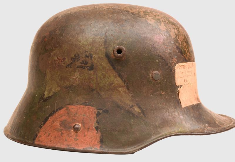 GERMAN WWI POST HOME TRENCH HELMET.