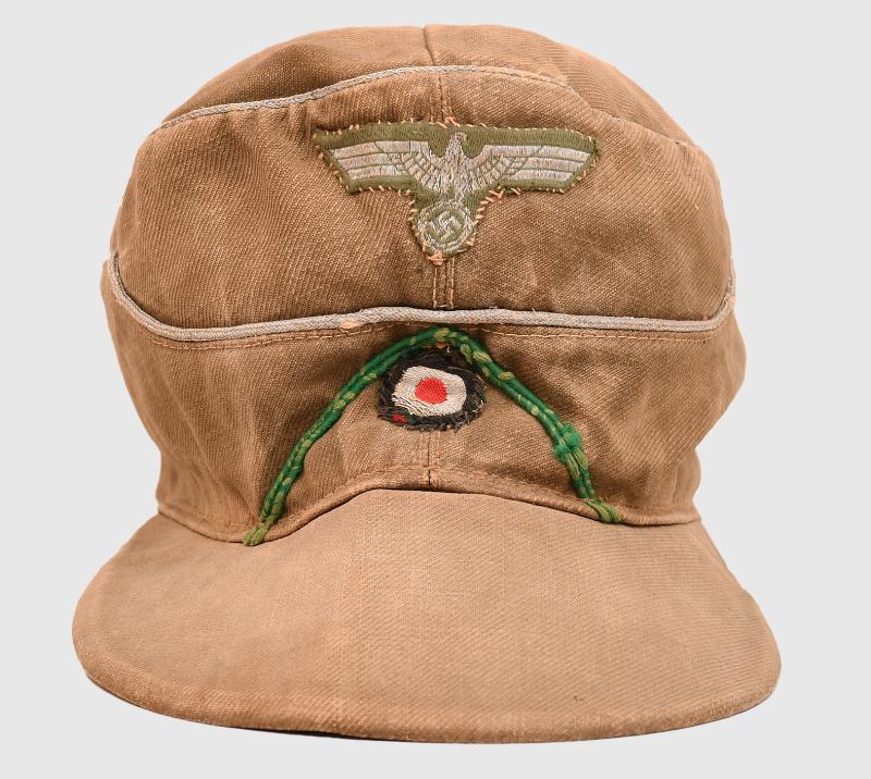 GERMAN WWII AFRIKA KORPS MT OFFICERS CAP.