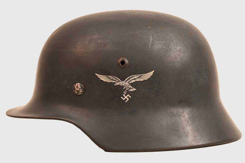 GERMAN WWII LUFTWAFFE M35 DOUBLE OR SINGLE DECAL HELMET.