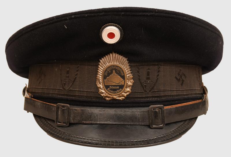 GERMAN WWII VETERANS VISOR CAP.