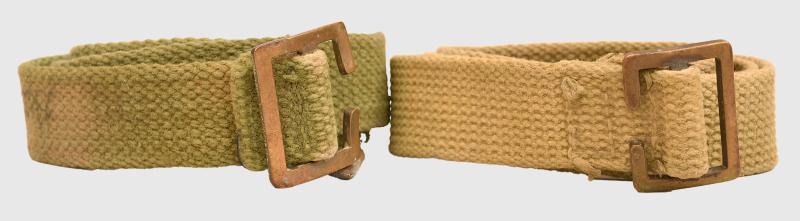 BRITISH WWII PAIR OF WEBBING UTILITY STRAPS.