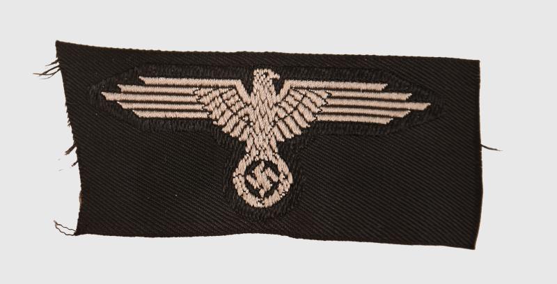 GERMAN WWII WAFFEN SS BEVO WOVEN OVERSEAS CAP EAGLE.