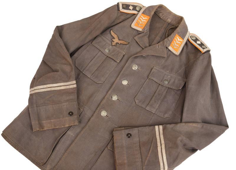 GERMAN WWII LUFTWAFFE BLUE TROPICAL TUNIC.