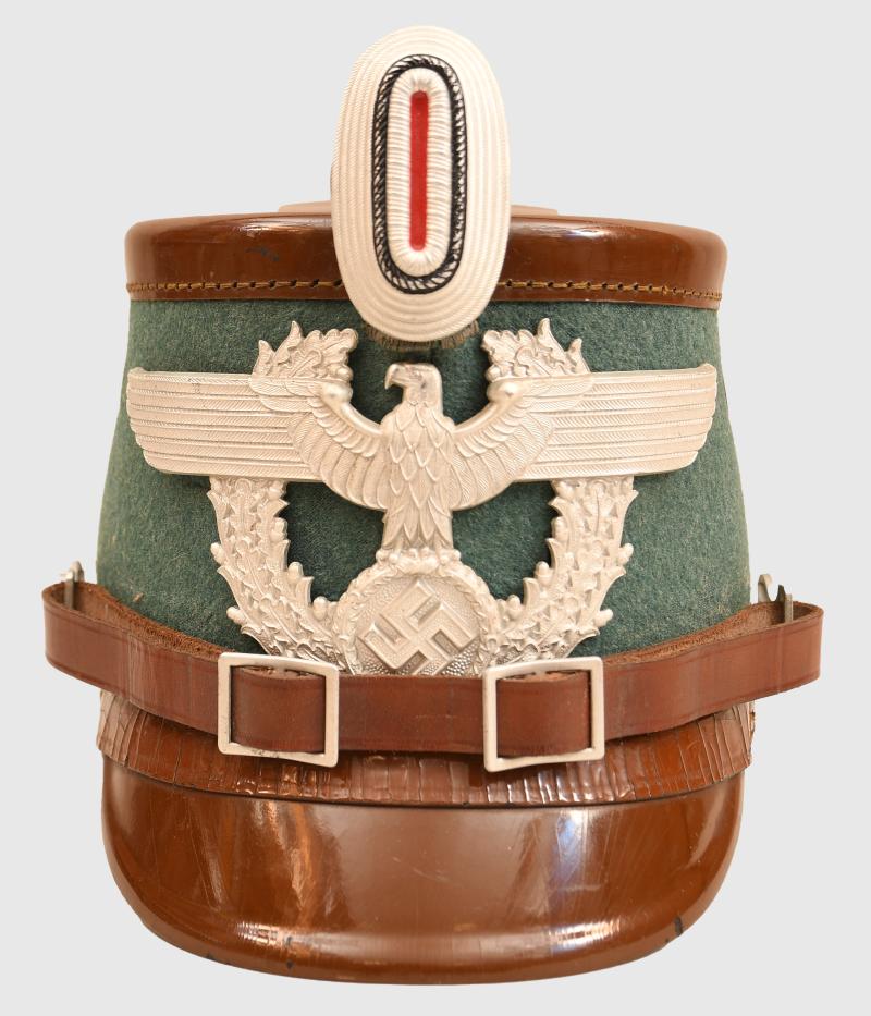 GERMAN WWII GENDARMERIE POLICE SHAKO.