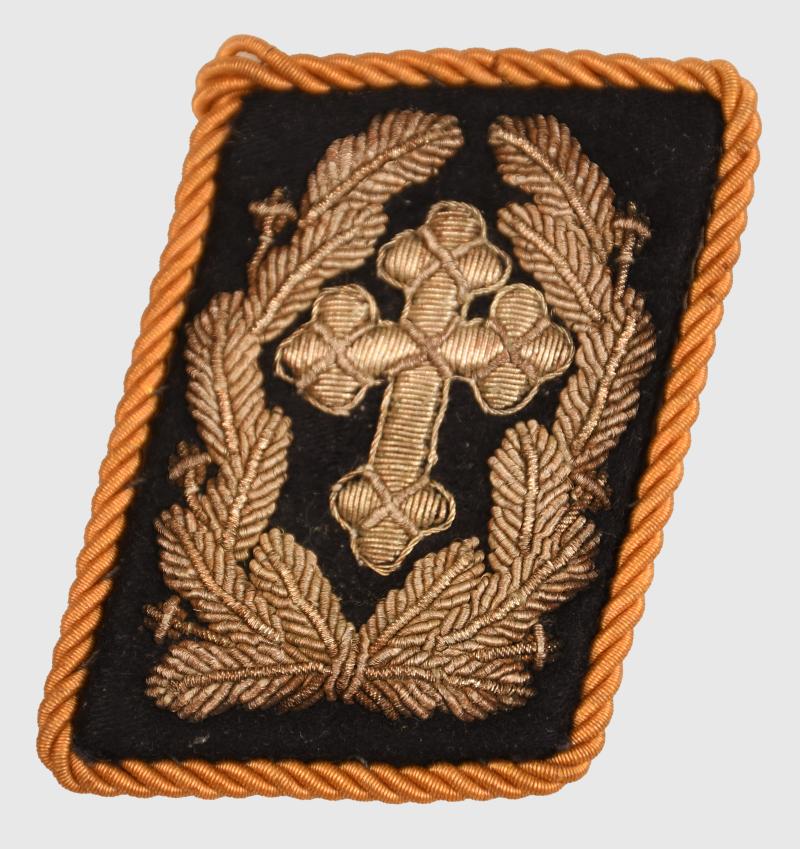 GERMAN WWII KRIEGSMARINE CHAPLAIN SINGLE COLLAR PATCH.