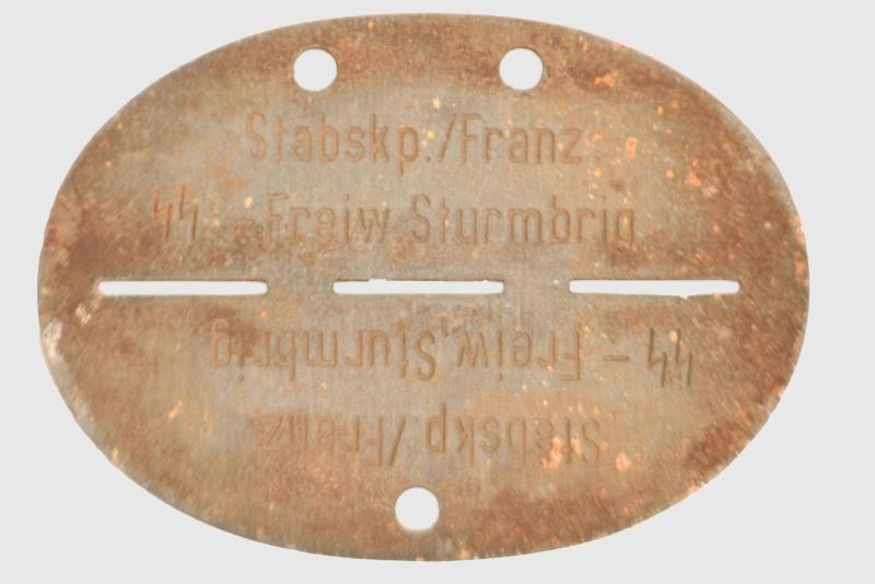 GERMAN WWII SS FREE VOLUNTEER STURMBRIGADE IDENTITY DISC.