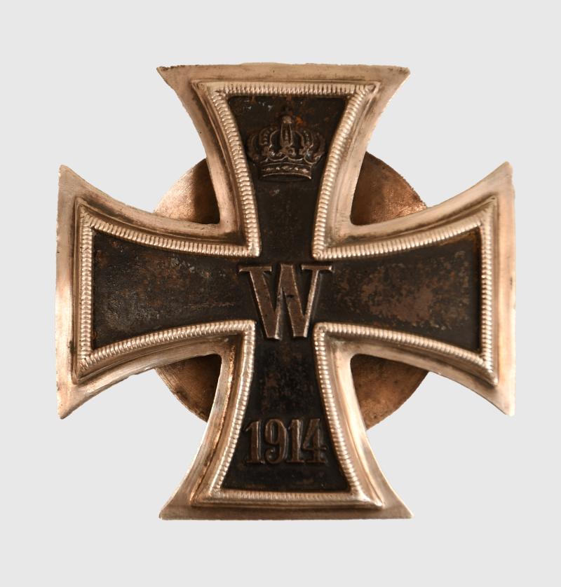 GERMAN WWI IRON CROSS 1ST CLASS 1914 DISC BACK.