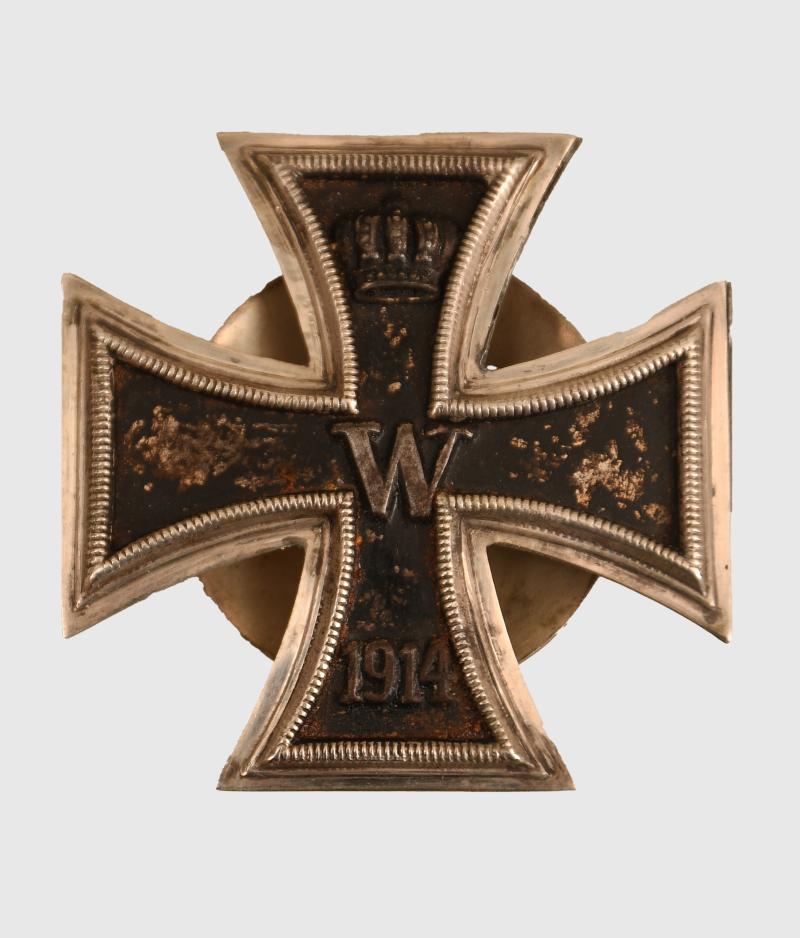 GERMAN WWI IRON CROSS 1ST CLASS DISC BACK.