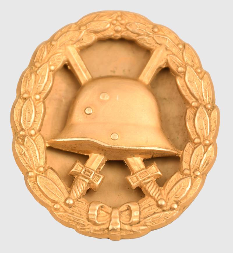 GERMAN WWI WOUND BADGE IN GOLD.