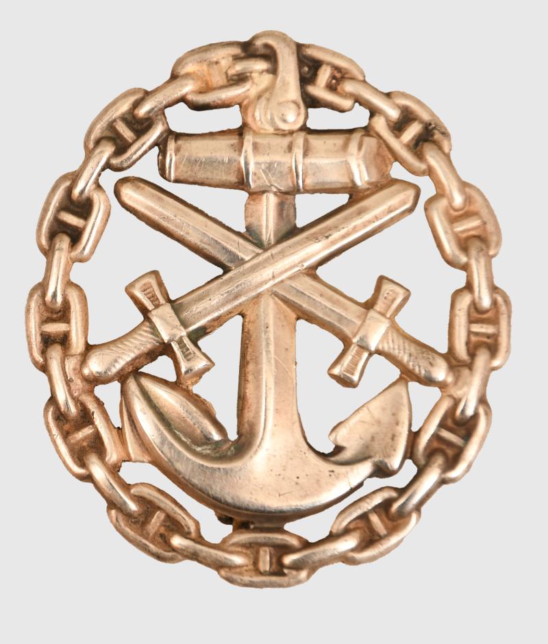 GERMAN WWI 1918 NAVAL SILVER WOUND BADGE.