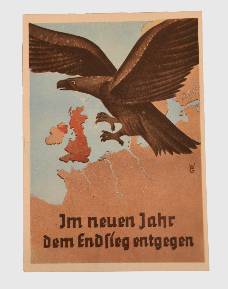 GERMAN WWII COLOUR ART POSTCARD.