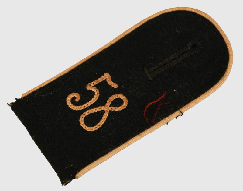 GERMAN WWII M.36 REGIMENT 58 SHOULDER BOARD.