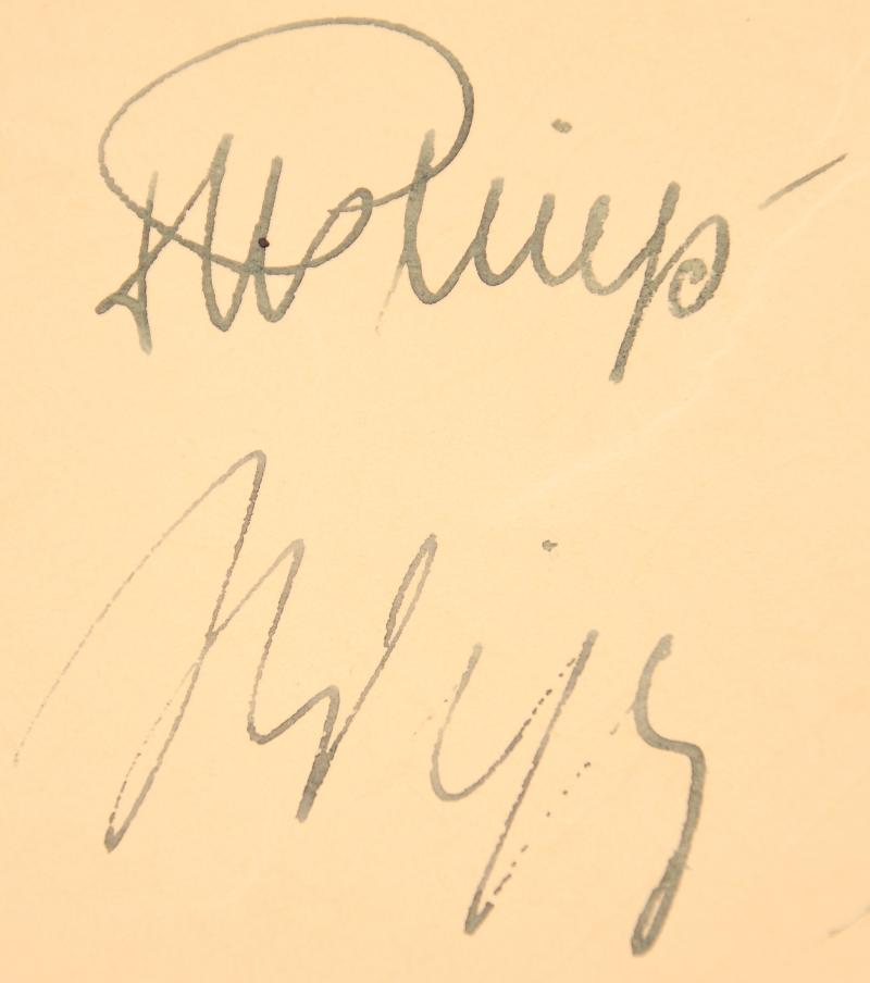 GERMAN WWII SEPP DEITRICH AND THREE OTHER NOTABLE SIGNATURES.