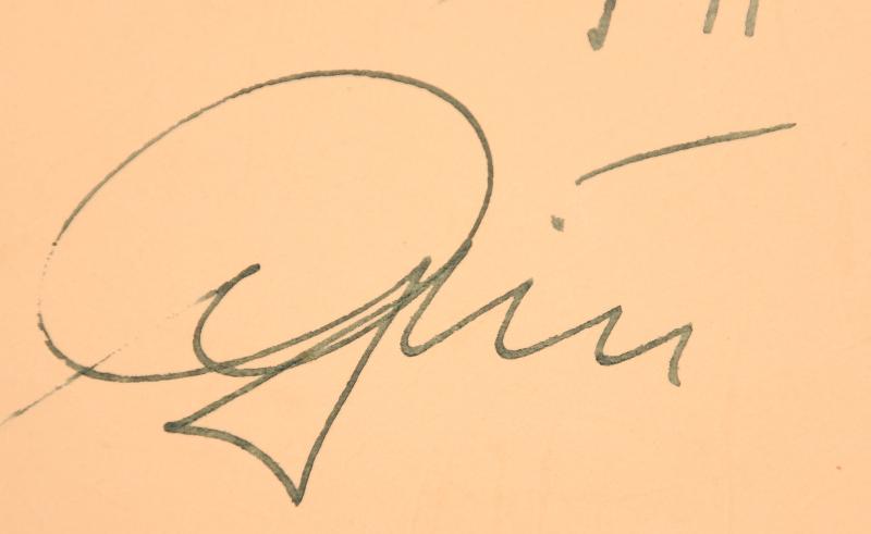 GERMAN WWII SEPP DEITRICH AND THREE OTHER NOTABLE SIGNATURES.