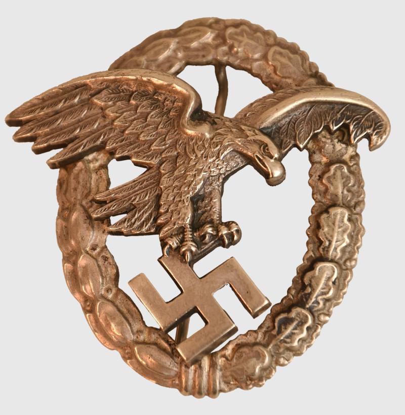 GERMAN WWII LUFTWAFFE OBSERVER BADGE BY ASSMANN.