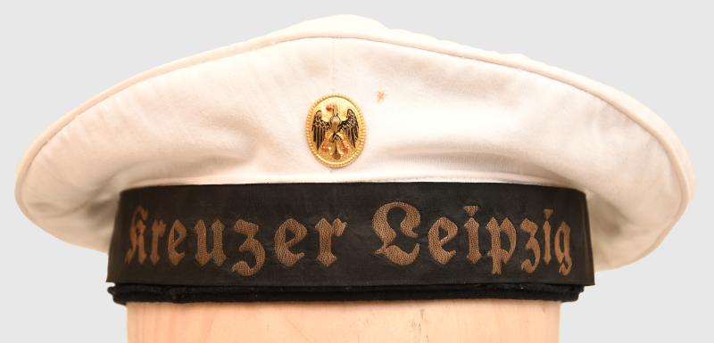 GERMAN REICHWEHR PERIOD CRUISER LEIPZIG ENLISTED RANKS DECK CAP.