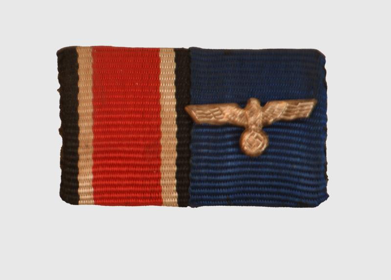 GERMAN WWII TWO SECTION MEDAL RIBBON BAR.