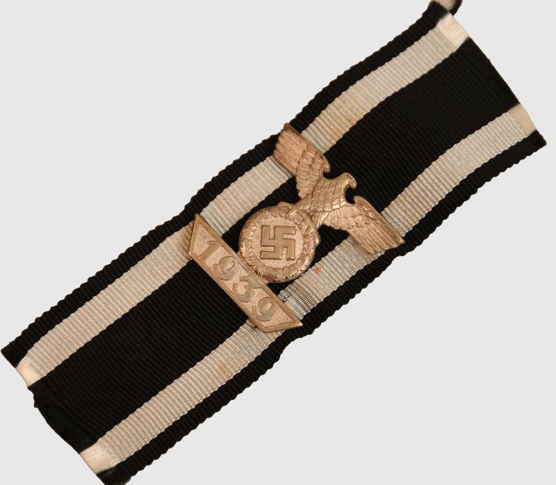 GERMAN WWII  IRON CROSS 1939 BAR TO TH 1914 SECOND CLASS.