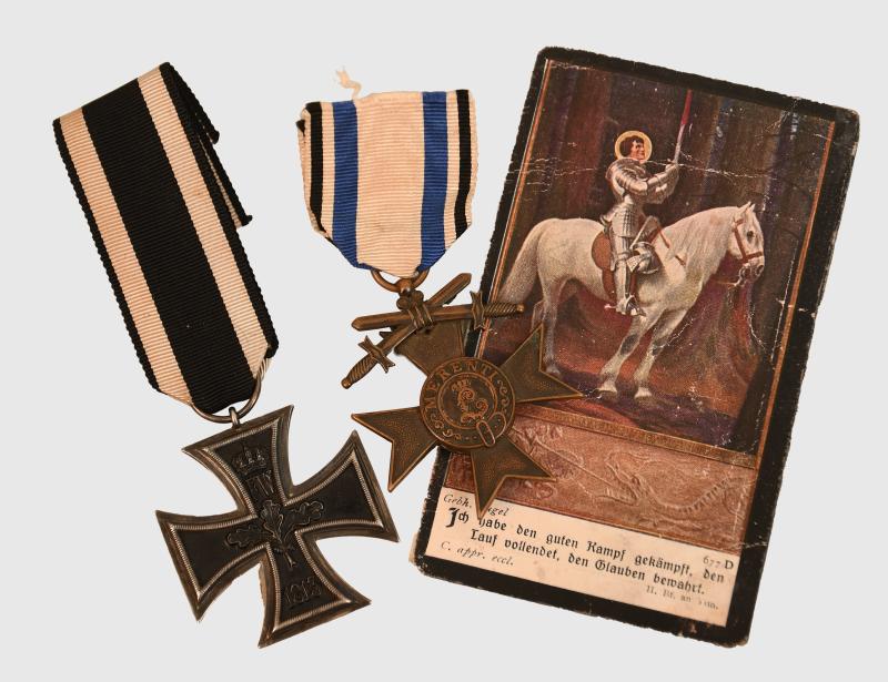 GERMAN WWI IRON CROSS AND BAVARIAN AWARD IDENTIFIED.