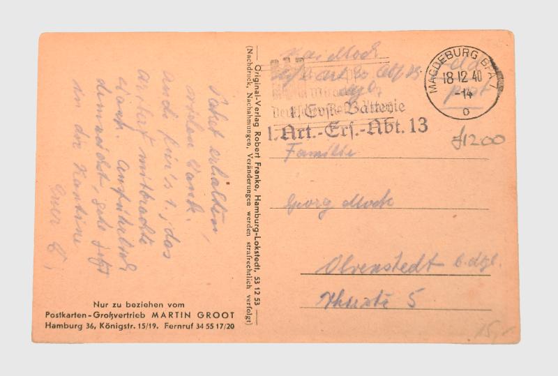 GERMAN WWII BLACK-AND-WHITE POSTCARD HUMOROUS.