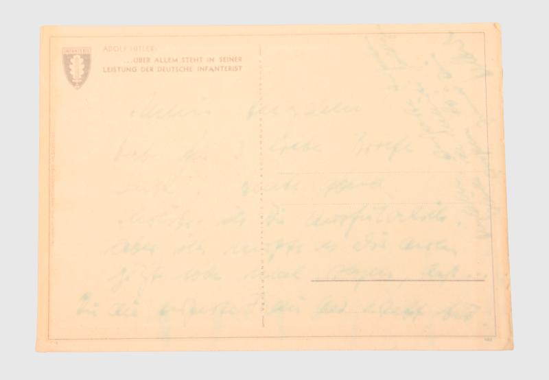 GERMAN WWII 1942,COLOUR ART POSTCARD MACHINE GUN GUNNERS.