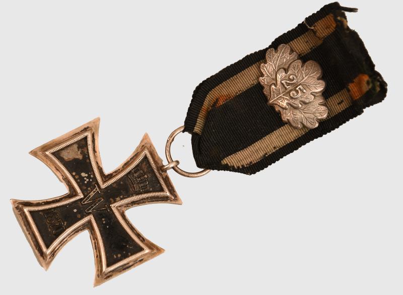 GERMAN WWI 1870 IRON CROSS 2ND CLASS WITH 25 YEAR JUBILEE OAK LEAF.